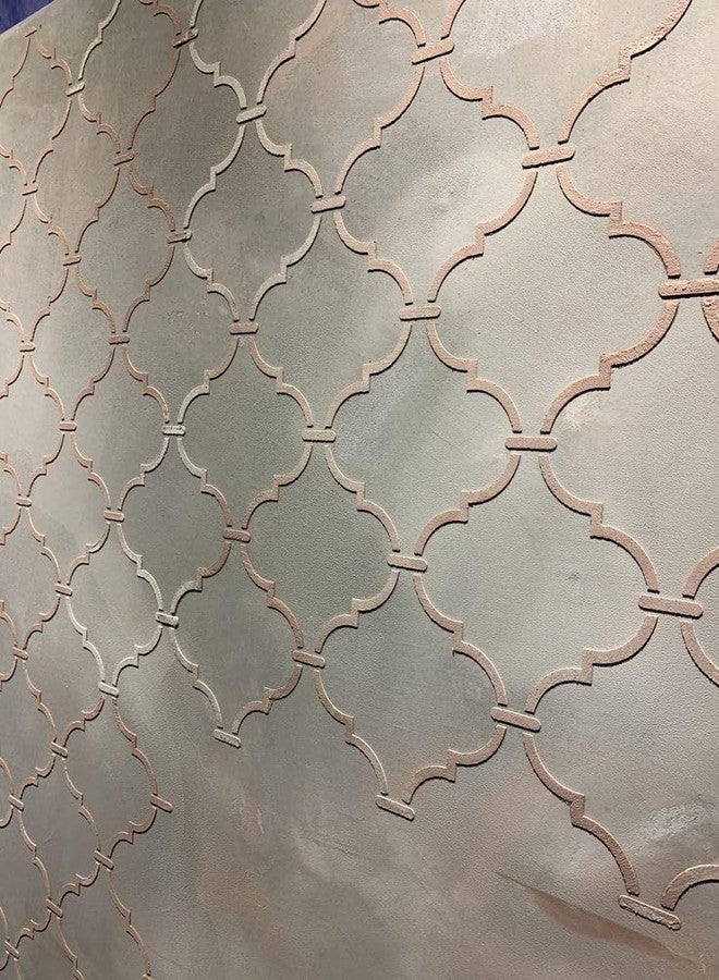 technoart Putting Technoart Wall Stencil Reusable 24"x24" inch Moroccan Quatrefoil Wall Stencil Pattern, Decorative Design - Image 1